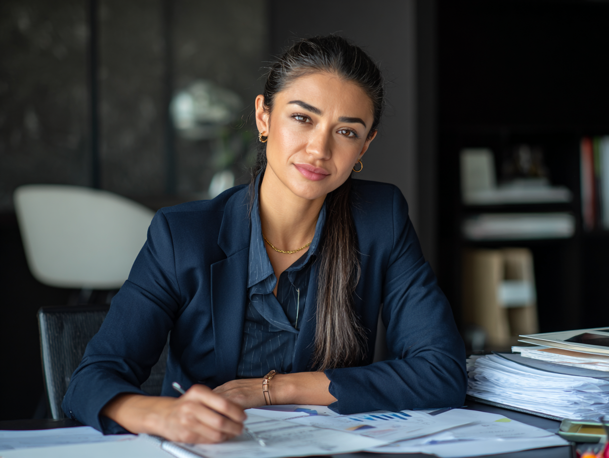 cesaroflores_Professional_Mexican_female_accountant_in_navy_s_775a910f-57de-49d3-96a9-5d64a23adb6e_0